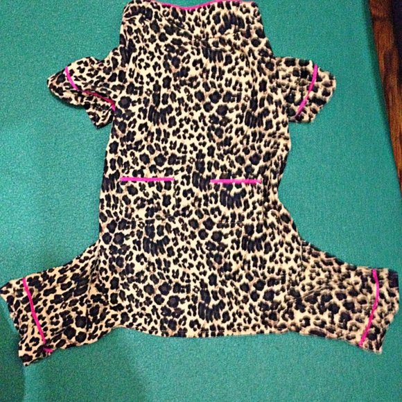 NWOT - Fabdog Leopard Print Pajamas for Dog Pet - Picture 1 of 10